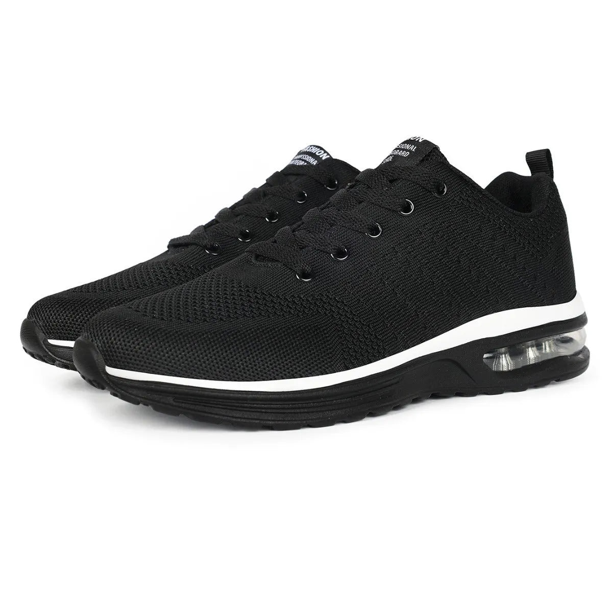 Men's casual breathable mesh running shoes in multiple colours with round toe and PU sole