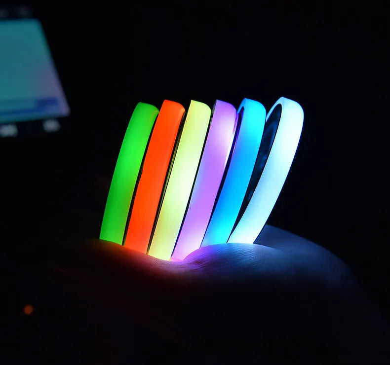 Colourful LED light-up acrylic coaster for car cup holder with USB cable