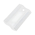 Double-sided plastic flea comb for pets showing dense teeth and 0.85cm width