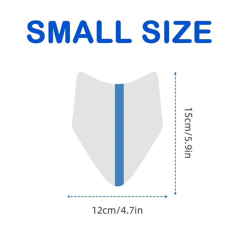 Transparent aircraft-shaped PE film anti-wear patch for inner thigh sweat protection