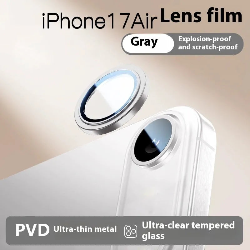 17ProMax Eagle Eye rear camera tempered glass protector in Titanium Black finish