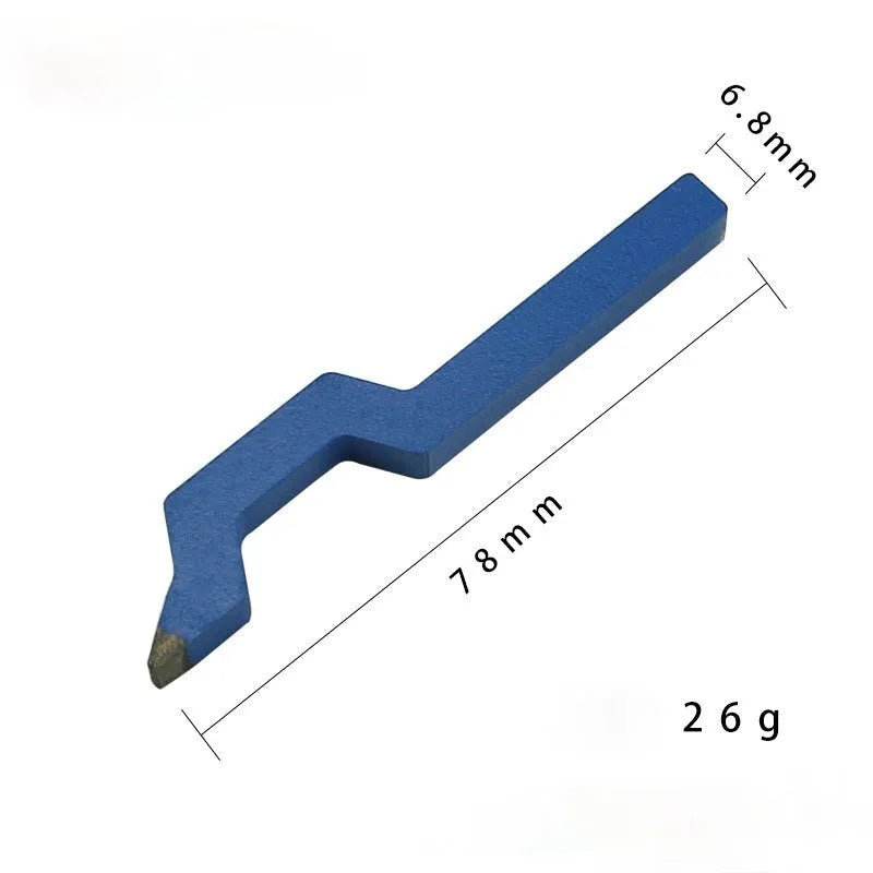 Gold-plated curved character alphanumeric steel stamp for jewellery marking.