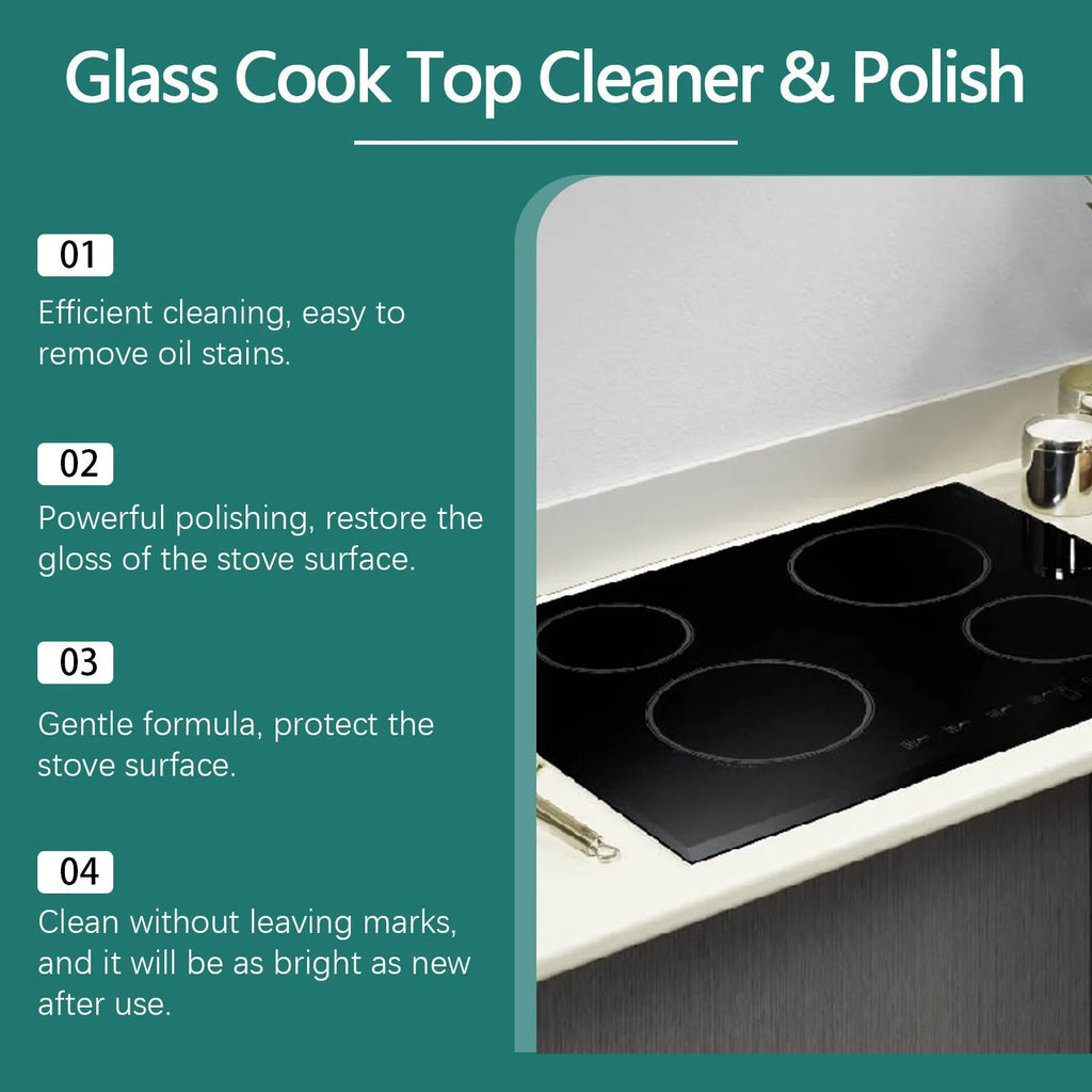 Glass stove cleaning polish 100g liquid decontamination cleaner for stovetop brightening