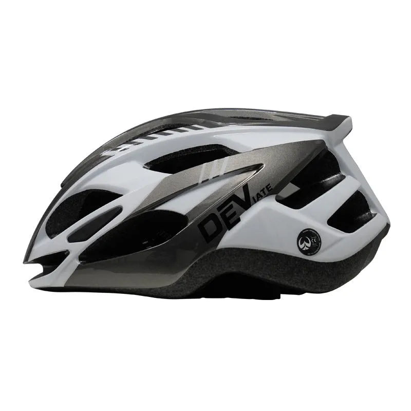Adult plus size cycling helmet in Size L showing artistic graphics and ventilation channels