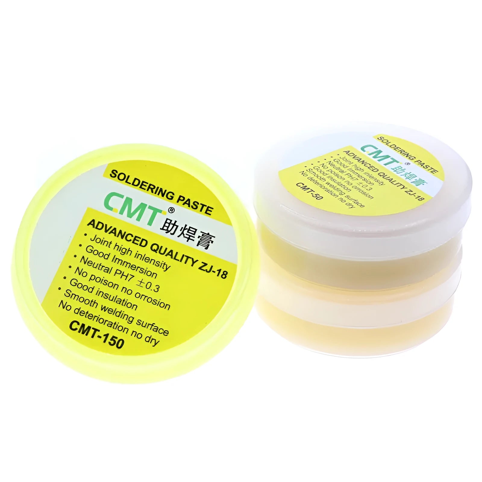 A block of rosin paste soldering flux, options for 50 gram or 85 gram sizes.