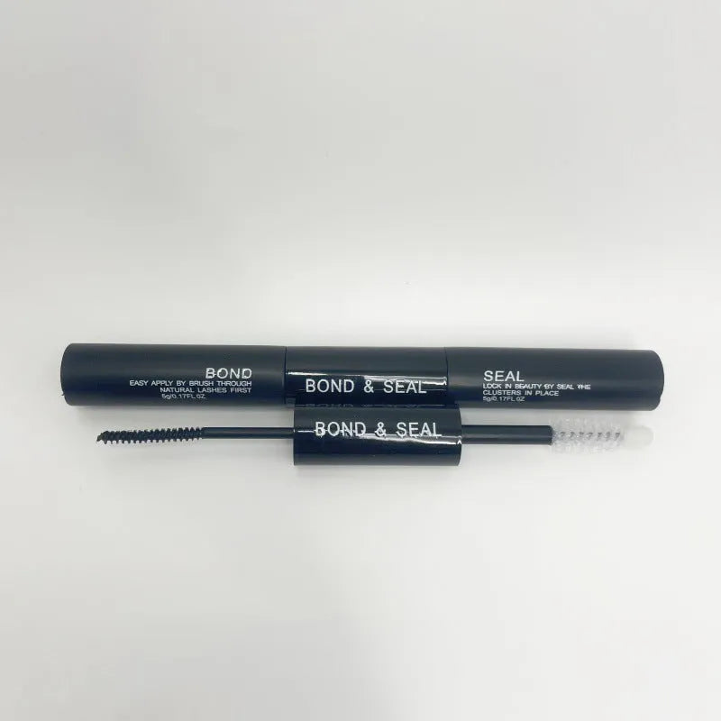 Quick-drying super-adhesive grafting eyelash glue in black and pink with double-headed applicator