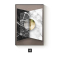 Abstract geometric pattern canvas painting wall art in multiple size options
