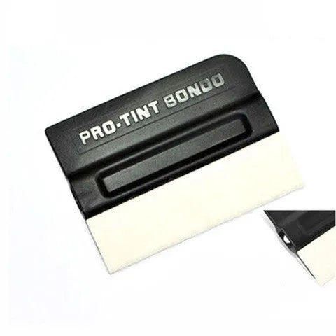 Car film scraper tool with magnetic ABS handle and four interchangeable heads for vinyl wrap installation