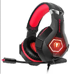 Thunder Wear luminous gaming headset with 50mm drivers and omnidirectional microphone in black with coloured accents