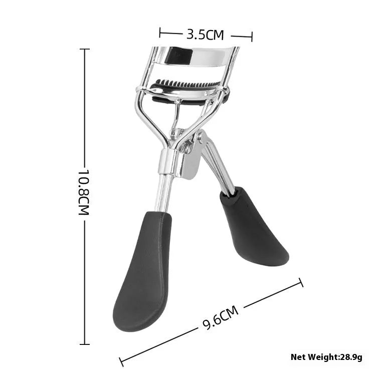 A4 carbon steel eyelash curler with comb attachment in selected colour