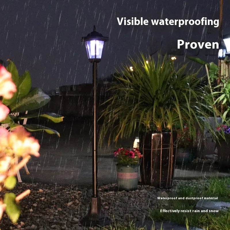 Solar garden lamp hexagonal plastic outdoor lawn lamp landscape lighting 82CM