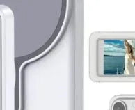 Magnetic display rear monitoring device for live broadcast with Bluetooth remote and HDMI same-screen in white