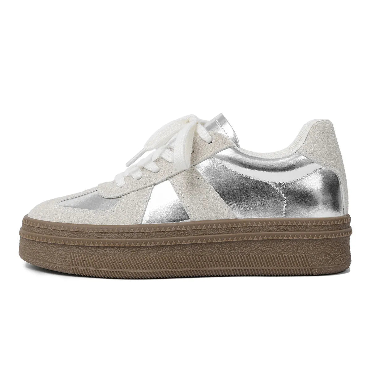 Retro round toe casual sports board shoes with matte upper and cross shoulder straps