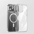 Two-in-one transparent magnetic phone case for iPhone, TPU PC construction shockproof drop-resistant