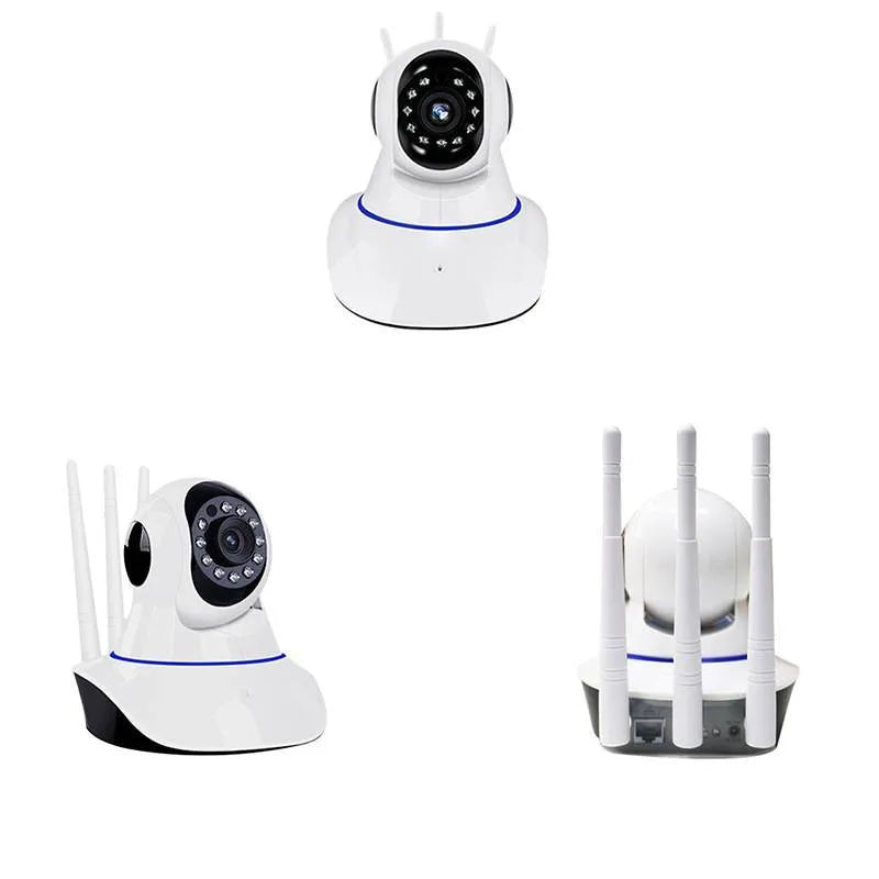 White wireless dome security camera with 3.6mm lens for HD indoor outdoor monitoring