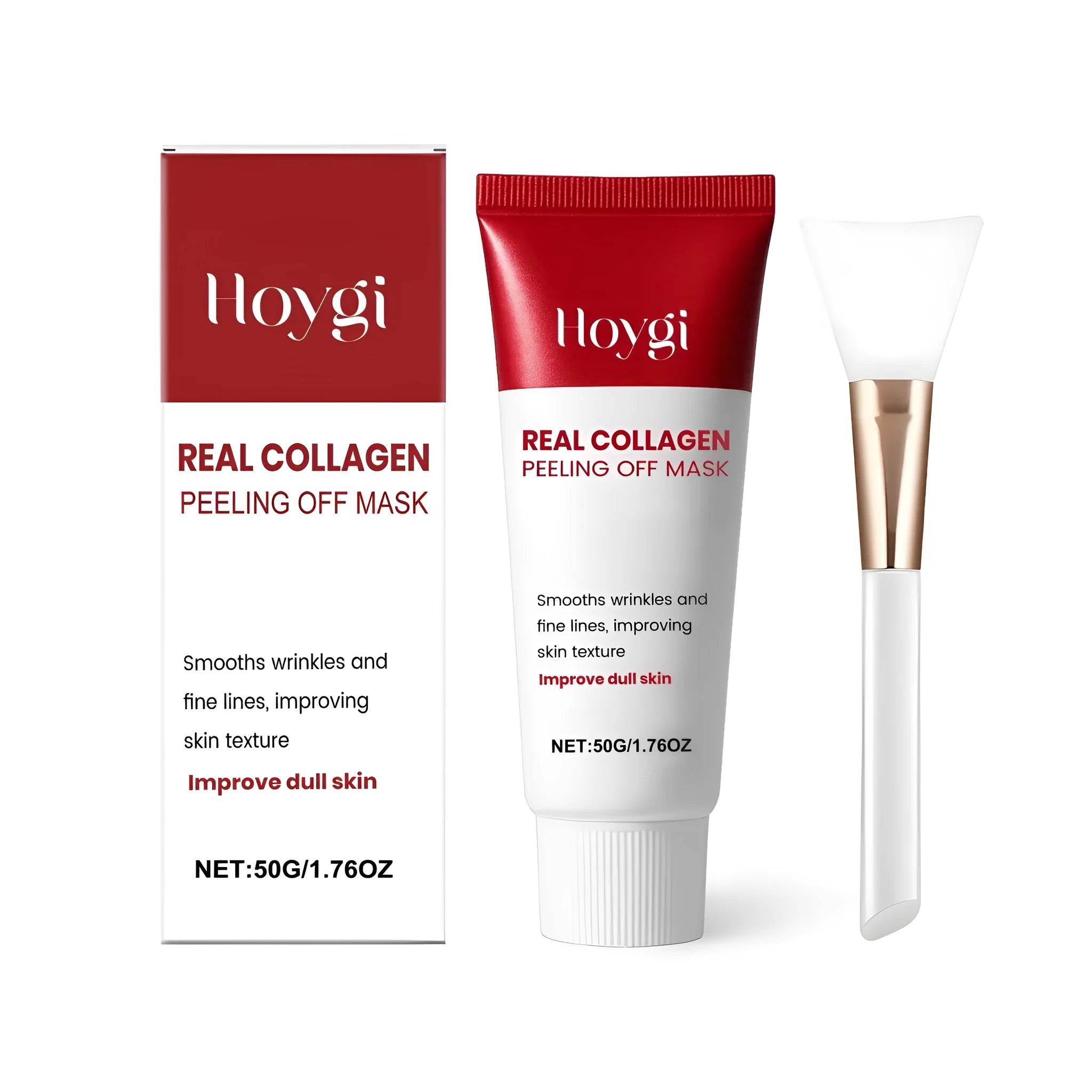 Collagen peeling off mask 50g with application brush, gel formula with soluble collagen