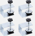 Drawer panel fixing clip showing dual-use, three-use, and U-clip formats in stainless steel or galvanised metal
