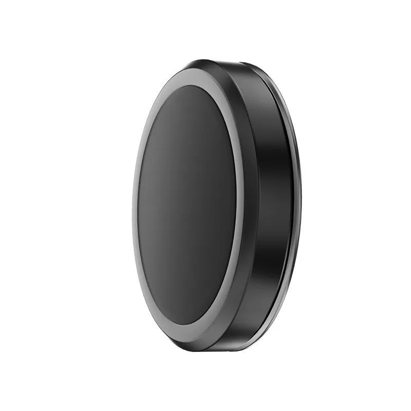 Obsidian black alloy magnetic centripetal force mobile phone holder with 2 magnetic disks.