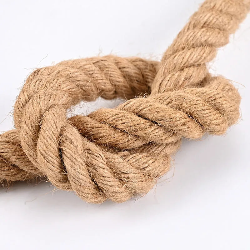 Single-head hemp rope pendant lamp shade with bakelite fitting and 1-metre cable