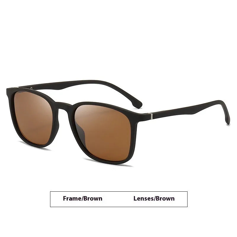 Men's polarized sunglasses with spectacle foot design and UV400 protection in multiple colour options