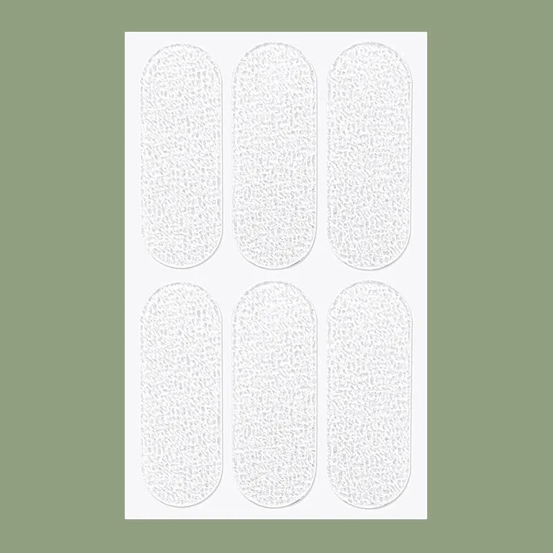 Transparent and frosted disposable ear patches for hair styling support with backing paper