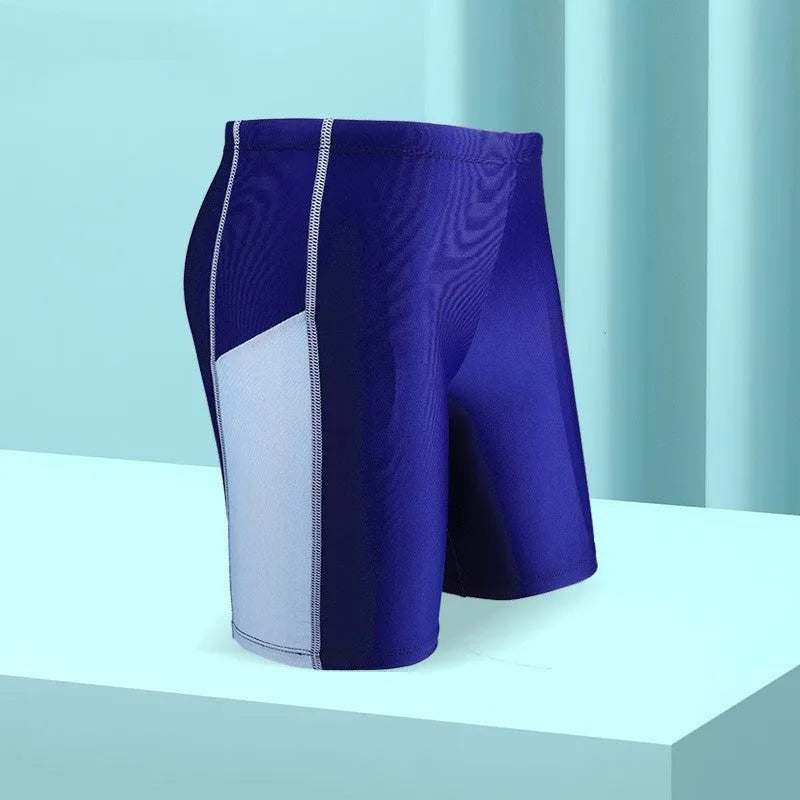 Quick-drying polyester children's swimming trunks in colour 69213style, for teenage boys.