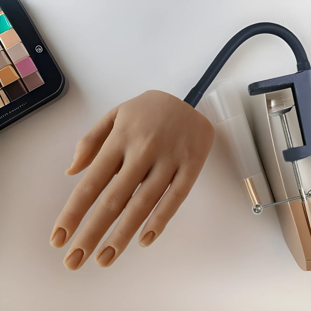 Silicone nail art practice hand model for manicure training