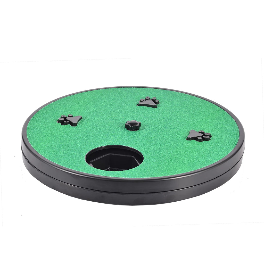 Rotating dog nail file board with six food compartments and sandpaper surface