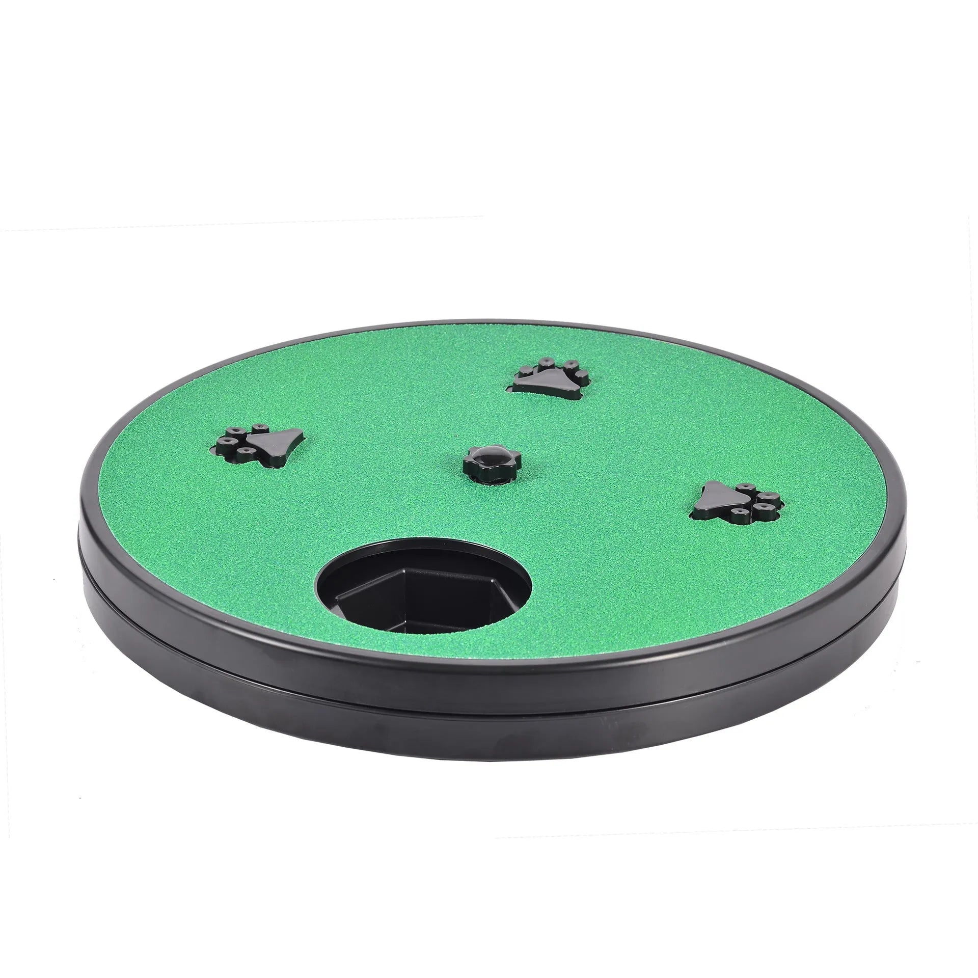 Rotating dog nail file board with six food compartments and sandpaper surface