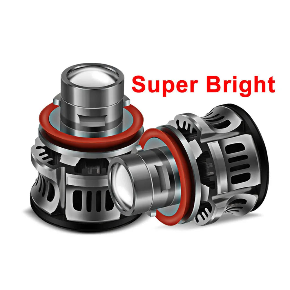 H11 36W laser fog lamp car headlight bulb with 6000K colour temperature and aviation aluminium alloy body.
