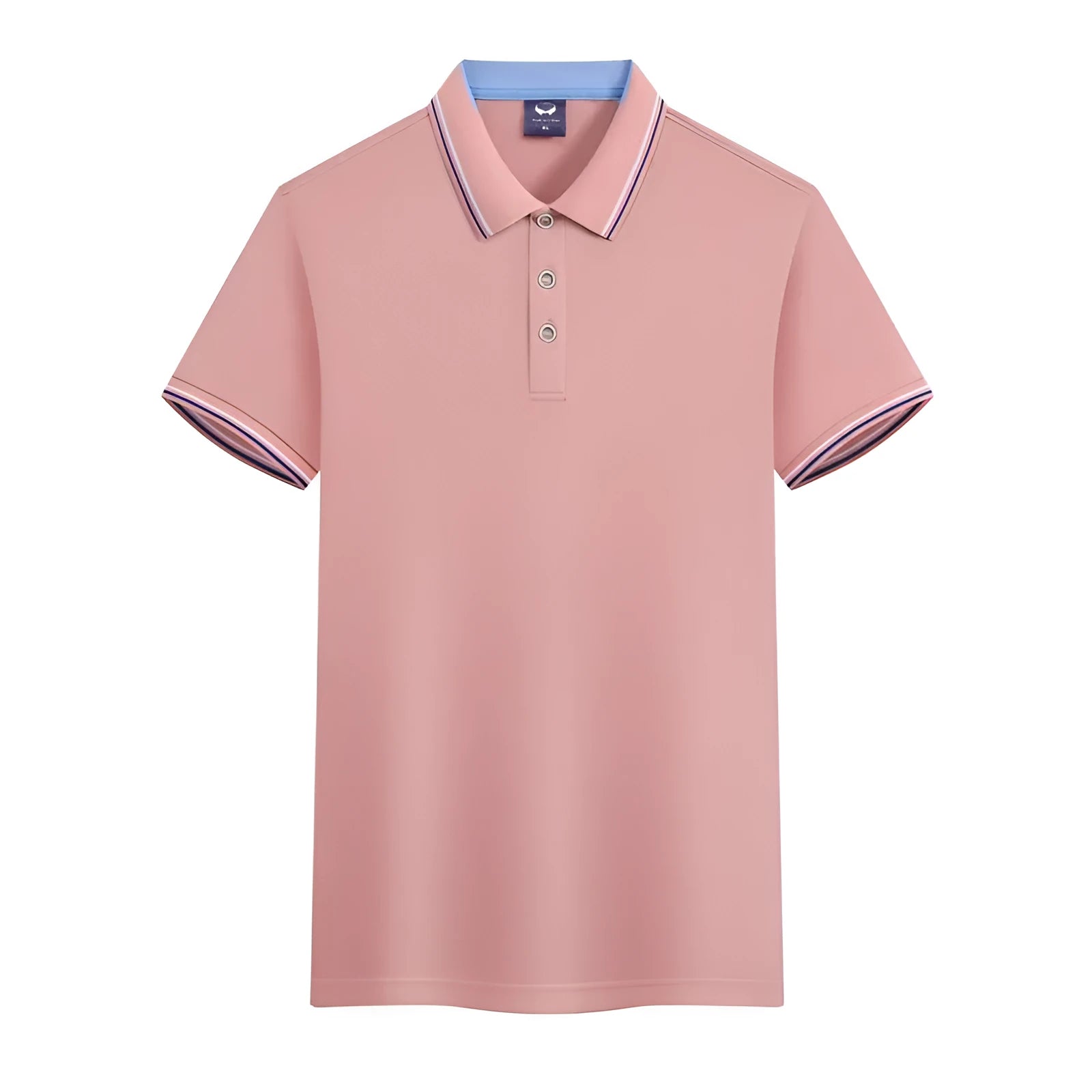 Ice silk quick-drying work polo shirt in slim fit with short sleeves, shown in blue gray colour option