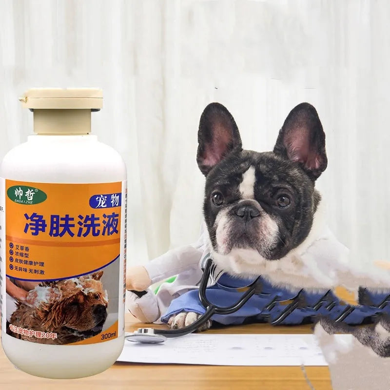 300ml pet medicine body lotion bottle for dog and cat skin care