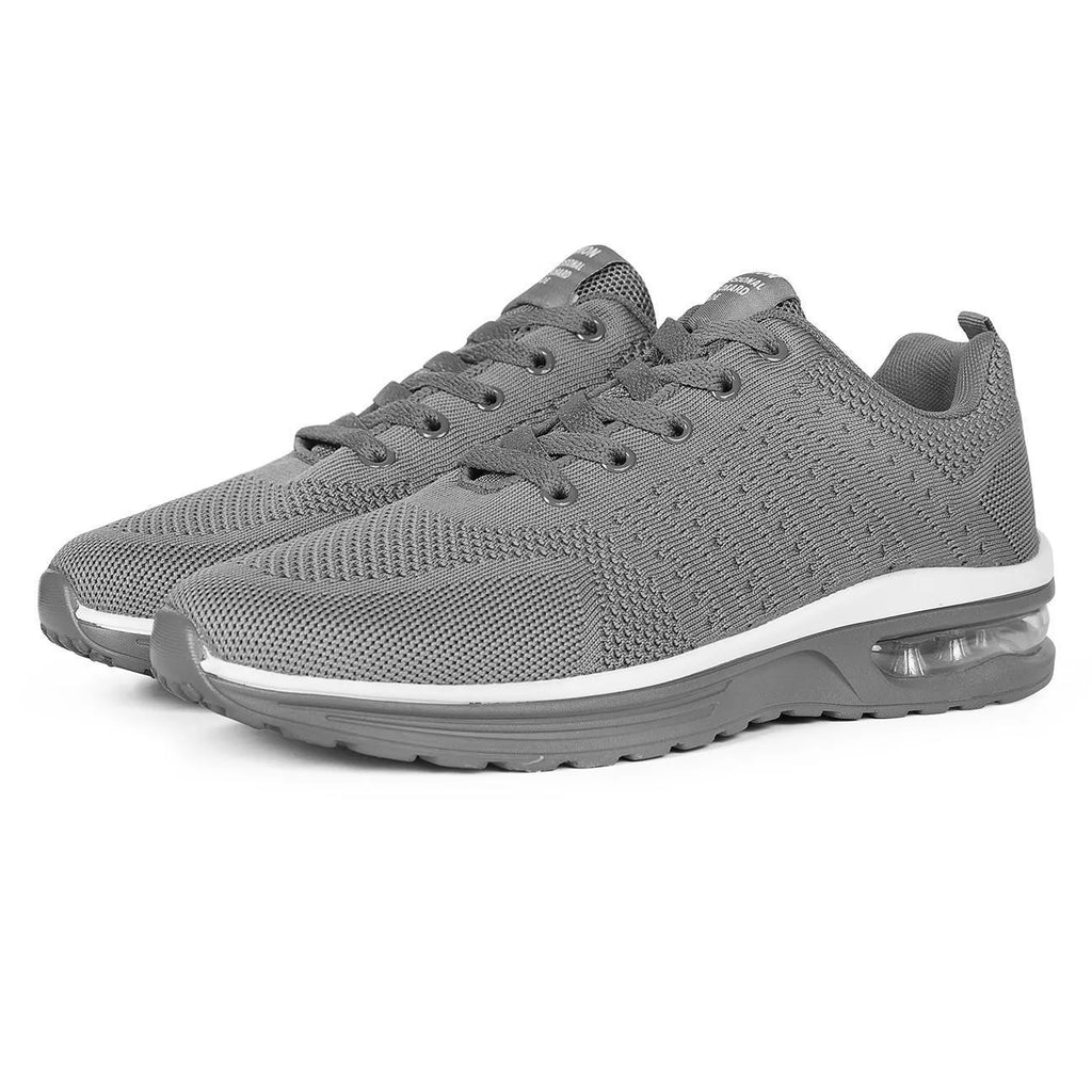 Men's casual breathable mesh running shoes in multiple colours with round toe and PU sole