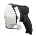 Black KS-100E electric meat cleaver appliance on a counter, showing its blade and compact 150x200x270mm body.