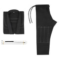 Thin cotton blend Brazilian Jiu-Jitsu gi set showing jacket and trousers in one of five colour options.