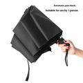 Tri-fold folding umbrella with iron frame and plastic handle in various colour styles