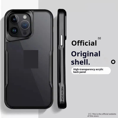 Armor Small Waist drop-resistant phone case for Apple iPhone, titanium black, electroplated finish, all-inclusive PC cover