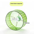 A plastic parrot running wheel toy for bird cages, shown in a transparent colour option.