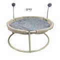 Cat nest in size L with stainless steel frame, moisture-proof base, in khaki colour