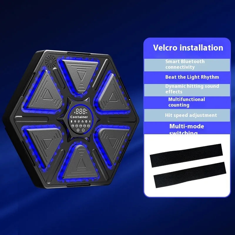 Intelligent electronic boxing wall target with rhythm feedback hanging on wall for home training