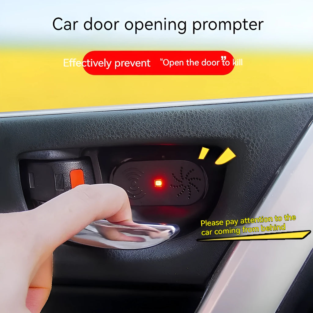 Black car door reminder alarm with infrared sensor for vehicle safety