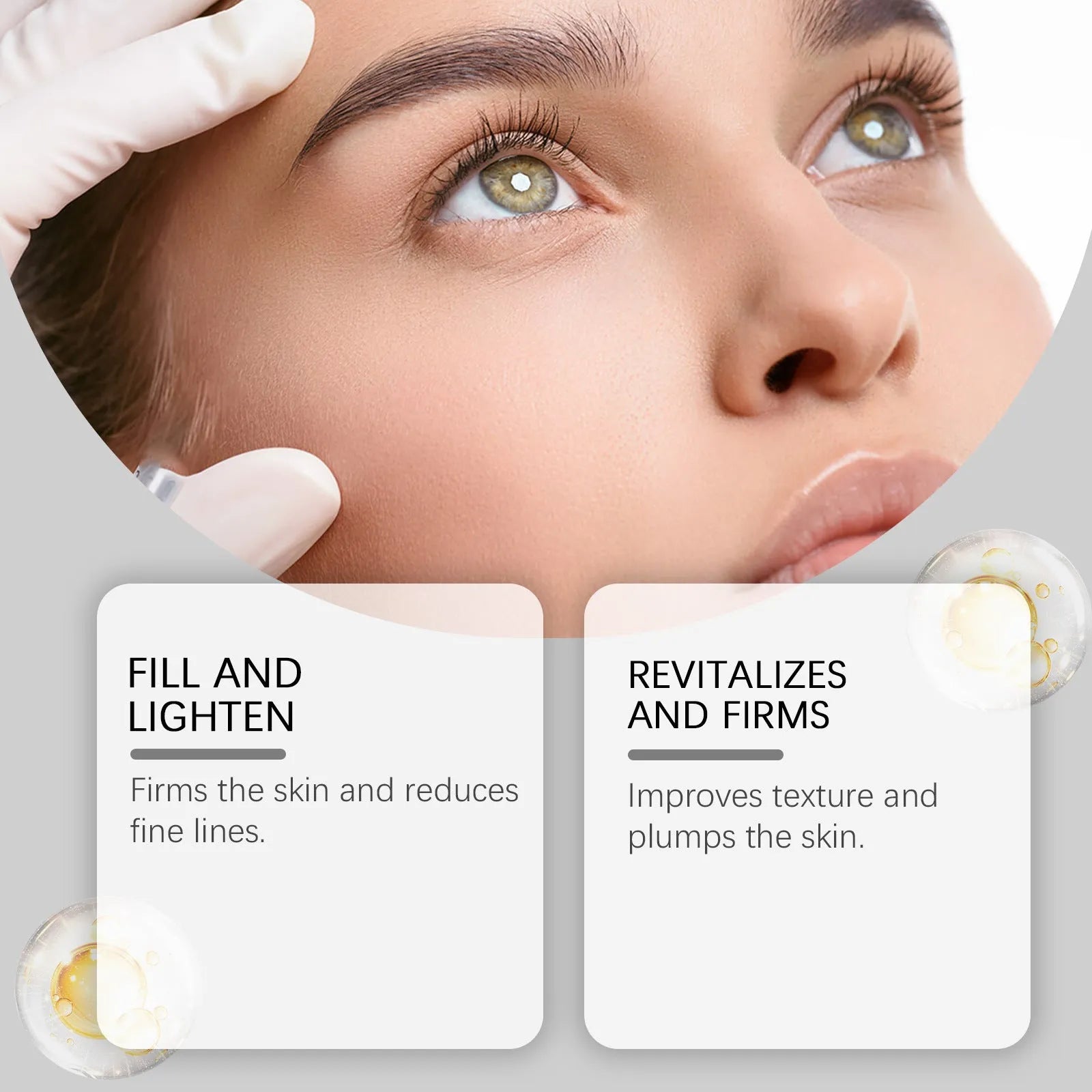 30ml bottle of Light Lines Nourish Skin Smear Care Solution Tightening Essence serum.