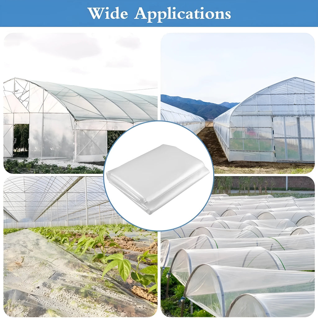 Plastic greenhouse cold film insulation sheet measuring 4 metres by 8 metres for vegetable garden protection