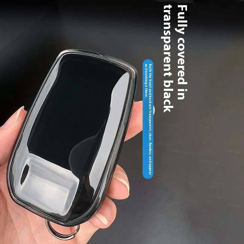 Transparent black key cover for Camry Asia Rongrong Hanlanda car key simple style