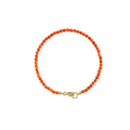 Women's bracelet with natural Southern Red Agate gemstones in retro versatile design showing cherry red colour option