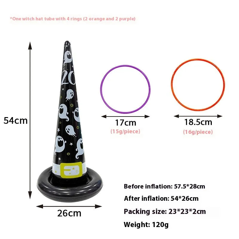 Ghost Festival inflatable octopus ferrule PVC throwing toy in assorted colours and styles.