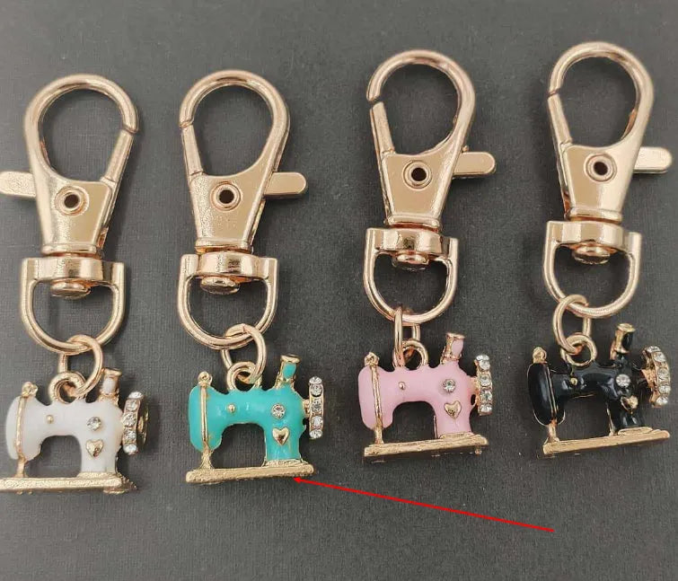 K gold colour enamel alloy pendant for DIY jewellery, shown in Pink, Black, White, or Green