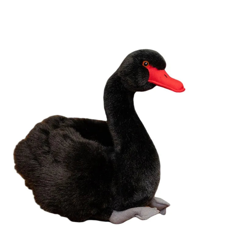 Fashion cartoon black swan plush toy 24cm made from rabbit plush soft stuffed animal