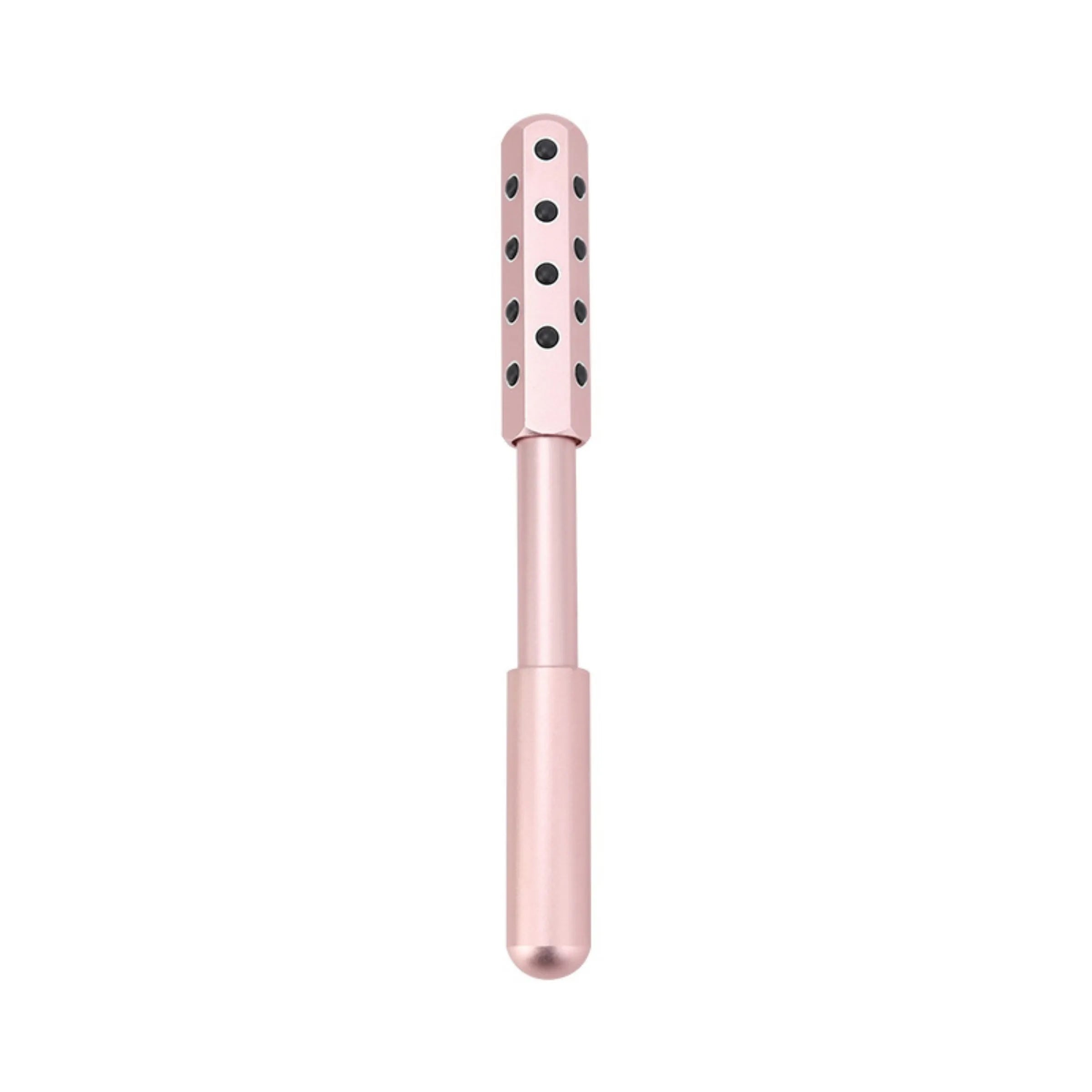 Purple Germanium particle handheld roller massager for face and eyes.