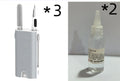 5-in-1 electronics cleaning pen with flocking sponge, brush and metal tip for phones and earphones